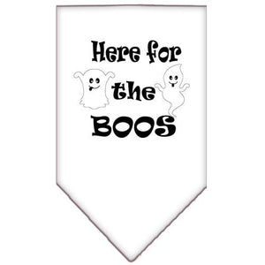 Halloween Pet and Dog Bandana Screen Printed, "Here For The Boos" — view 5
