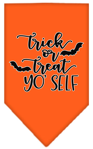Halloween Pet and Dog Bandana Screen Printed, "Trick Or Treat Yo' Self" — view 1
