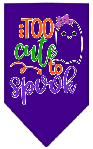 Halloween Pet and Dog Bandana, "Too Cute To Spook - Girly Ghost" — view 6