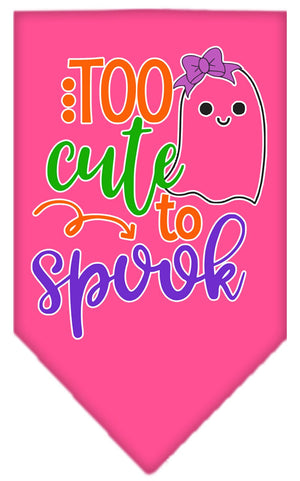 Halloween Pet and Dog Bandana, "Too Cute To Spook - Girly Ghost" — view 8