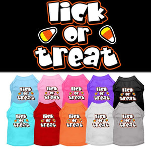 Halloween Pet Dog & Cat Shirt Screen Printed, "Lick or Treat" — view 3