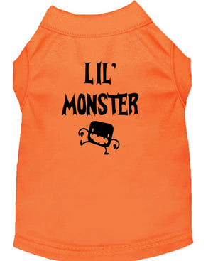 Halloween Pet Dog & Cat Shirt Screen Printed, "Lil Monster" — view 1