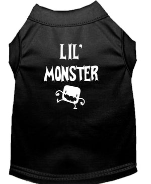 Halloween Pet Dog & Cat Shirt Screen Printed, "Lil Monster" — view 6