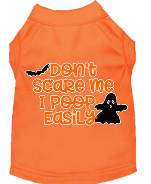 Halloween Pet Dog & Cat Shirt, "Don't Scare Me, I Poop Easily" — view 6