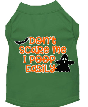 Halloween Pet Dog & Cat Shirt, "Don't Scare Me, I Poop Easily" — view 7