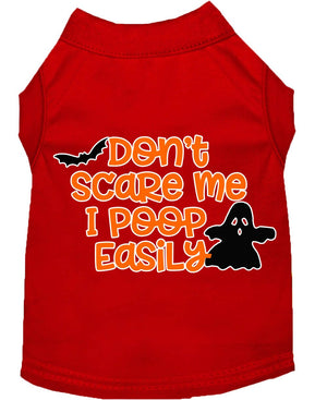 Halloween Pet Dog & Cat Shirt, "Don't Scare Me, I Poop Easily" — view 8
