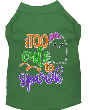 Halloween Pet Dog & Cat Shirt, "Too Cute To Spook - Girly Ghost" — view 6