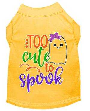 Halloween Pet Dog & Cat Shirt, "Too Cute To Spook - Girly Ghost" — view 8
