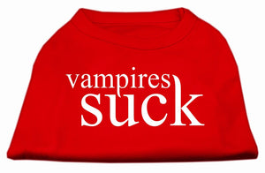 Halloween Pet Dog & Cat Shirt Screen Printed, "Vampires Suck" — view 7