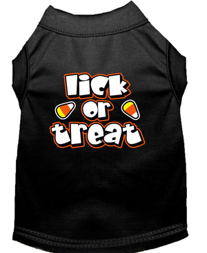 Halloween Pet Dog & Cat Shirt Screen Printed, "Lick or Treat" — view 1