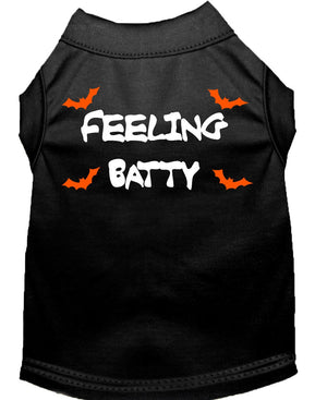 Halloween Pet Dog & Cat Shirt Screen Printed, "Feeling Batty" — view 2