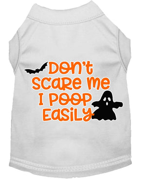 Halloween Pet Dog & Cat Shirt, "Don't Scare Me, I Poop Easily" — view 5