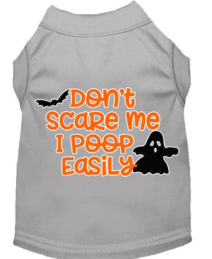 Halloween Pet Dog & Cat Shirt, "Don't Scare Me, I Poop Easily" — view 2