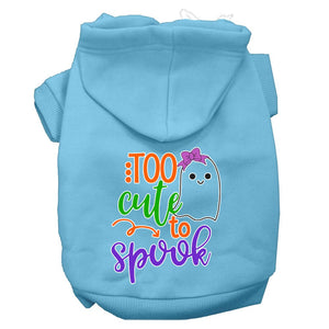 Halloween Pet Hoodie, "Too Cute To Spook Girly Ghost" — view 8
