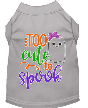 Halloween Pet Dog & Cat Shirt, "Too Cute To Spook - Girly Ghost" — view 7