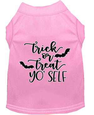 Halloween Pet Dog & Cat Shirt Screen Printed, "Trick Or Treat Yo' Self" — view 7