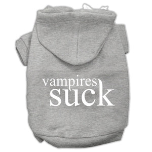Halloween Pet Hoodie Screen Printed, "Vampires Suck" — view 7