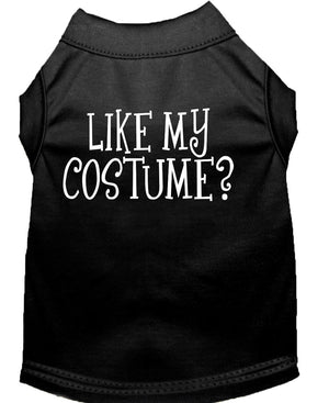 Halloween Pet Dog & Cat Shirt Screen Printed, "Like My Costume?" — view 3