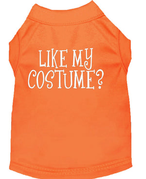 Halloween Pet Dog & Cat Shirt Screen Printed, "Like My Costume?" — view 6