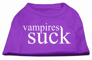 Halloween Pet Dog & Cat Shirt Screen Printed, "Vampires Suck" — view 8