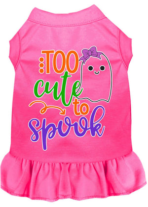 Halloween Pet Dog & Cat Dress, "Too Cute To Spook - Girly Ghost" — view 5