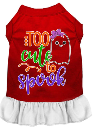 Halloween Pet Dog & Cat Dress, "Too Cute To Spook - Girly Ghost" — view 8