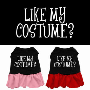 Halloween Pet Dress Screen Printed, "Like My Costume" — view 1