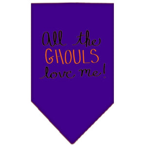 Halloween Pet and Dog Bandana Screen Printed, "All The Ghouls Love Me" — view 6