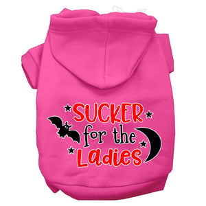 Halloween Pet Hoodie Screen Printed, "Sucker For The Ladies" — view 7