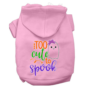 Halloween Pet Hoodie, "Too Cute To Spook Girly Ghost" — view 9