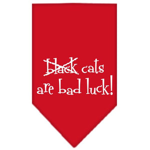 Halloween Pet and Dog Bandana Screen Printed, "Black Cats are Bad Luck" — view 5