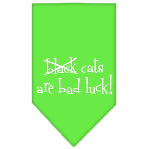Halloween Pet and Dog Bandana Screen Printed, "Black Cats are Bad Luck" — view 7
