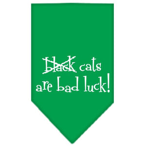 Halloween Pet and Dog Bandana Screen Printed, "Black Cats are Bad Luck" — view 6