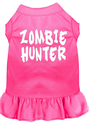 Halloween Pet Dog & Cat Dress Screen Printed, "Zombie Hunter" — view 1