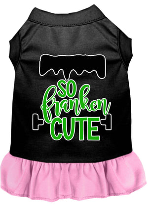 Halloween Pet Dress Screen Printed, "So Franken Cute" — view 5