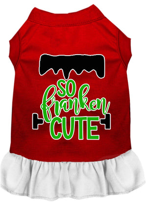 Halloween Pet Dress Screen Printed, "So Franken Cute" — view 8
