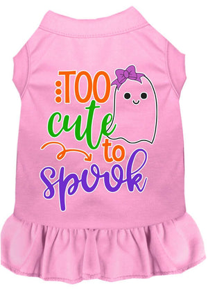 Halloween Pet Dog & Cat Dress, "Too Cute To Spook - Girly Ghost" — view 2