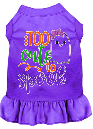 Halloween Pet Dog & Cat Dress, "Too Cute To Spook - Girly Ghost" — view 6