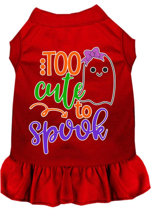 Halloween Pet Dog & Cat Dress, "Too Cute To Spook - Girly Ghost" — view 7