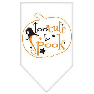 Halloween Pet and Dog Bandana Screen Printed, "Too Cute To Spook" — view 2