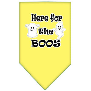 Halloween Pet and Dog Bandana Screen Printed, "Here For The Boos" — view 7