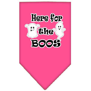 Halloween Pet and Dog Bandana Screen Printed, "Here For The Boos" — view 8