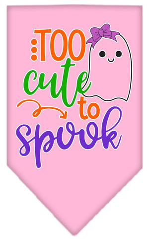 Halloween Pet and Dog Bandana, "Too Cute To Spook - Girly Ghost" — view 2