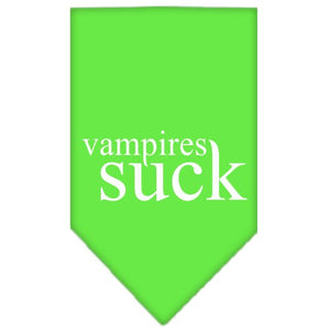Halloween Pet and Dog Bandana Screen Printed, "Vampires Suck" — view 1