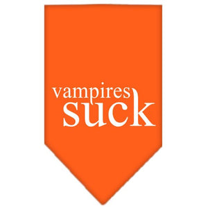 Halloween Pet and Dog Bandana Screen Printed, "Vampires Suck" — view 2