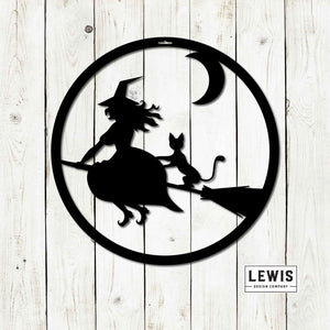 Witch Metal Sign | Halloween Door and Wall Decor — view 1