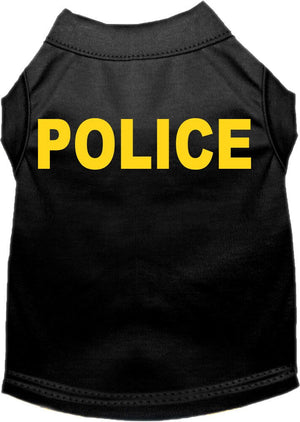 Halloween Pet Dog & Cat Shirt Screen Printed, "Police Costume" — view 1
