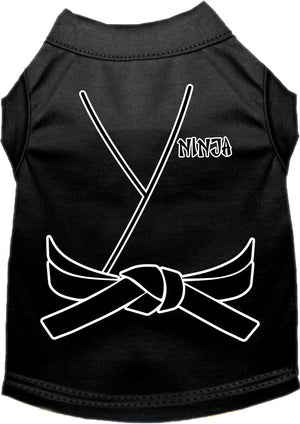 Halloween Pet Dog & Cat Shirt Screen Printed, "Ninja" — view 2