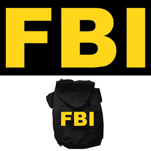 Halloween Pet Hoodie "FBI Costume" — view 1