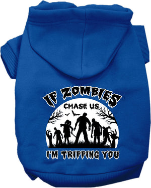 Halloween Pet Hoodie "If Zombies Chase Us, I'm Tripping You" — view 6